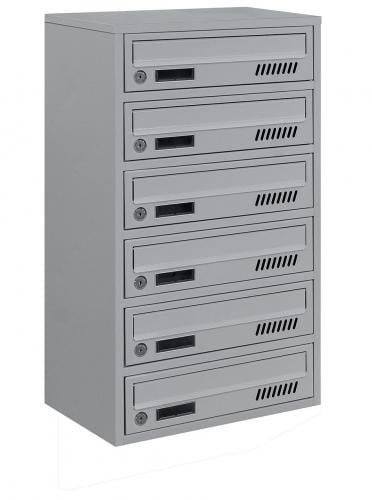 Почтовый ящик Lev-metal Е2-06.А на 6 секций 675x390x250 мм Серый (22060101)