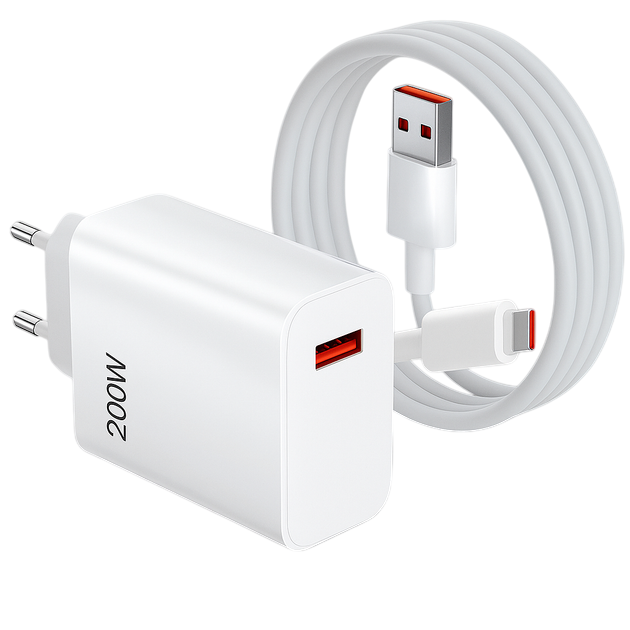 Зарядный адаптер питания USB-A 200 Вт с кабелем USB-C Белый