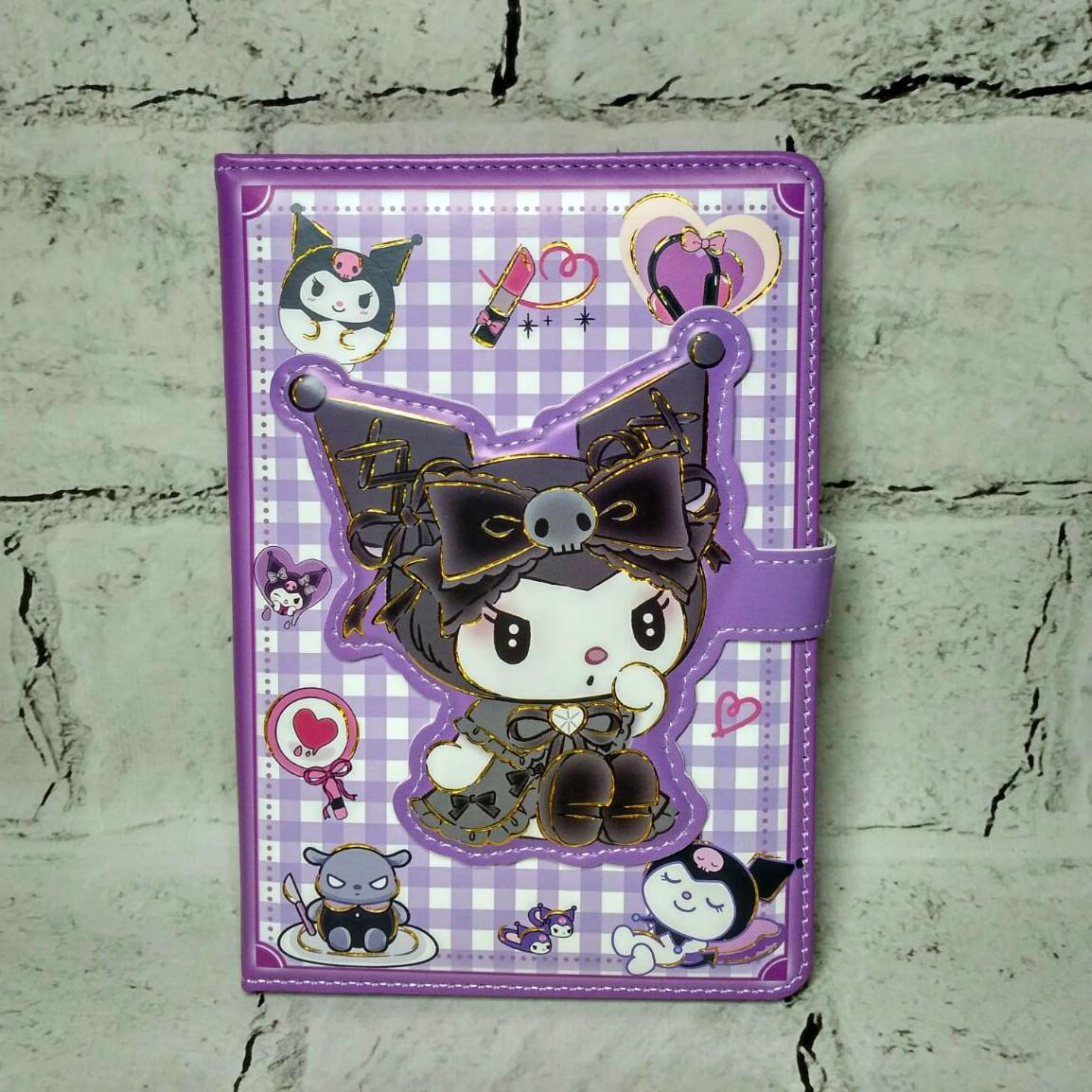 Блокнот Куроми на магнитной застежке 19х12,7 см Сиреневый (PU-016-2)