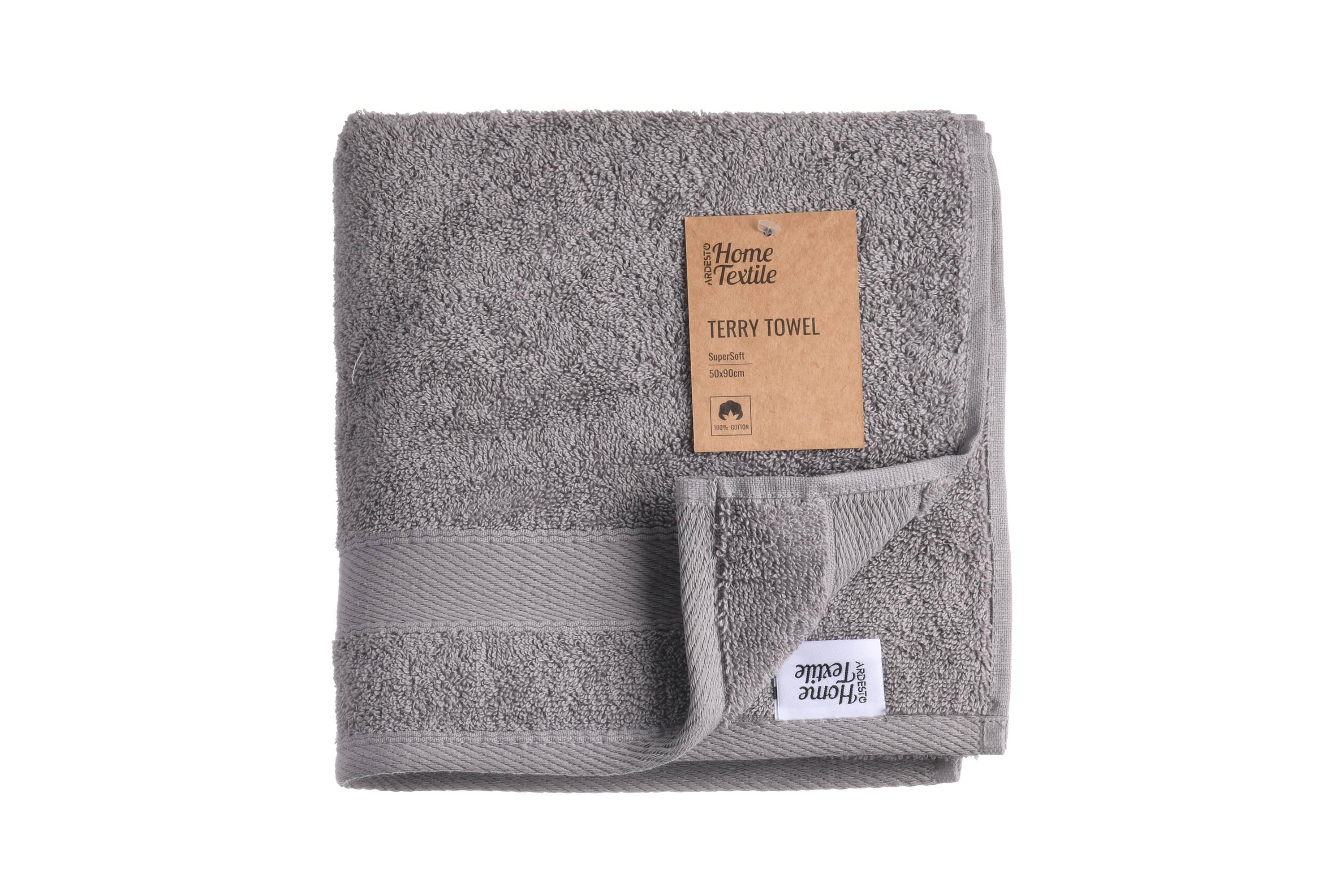 Полотенце махровое Ardesto SuperSoft 50х90 см Серый (ART2250SL)