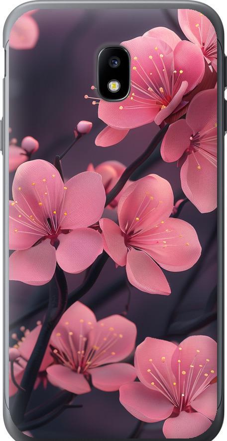 Чехол на Samsung Galaxy J3 (2017) Пурпурная сакура (6075t-650-42517)