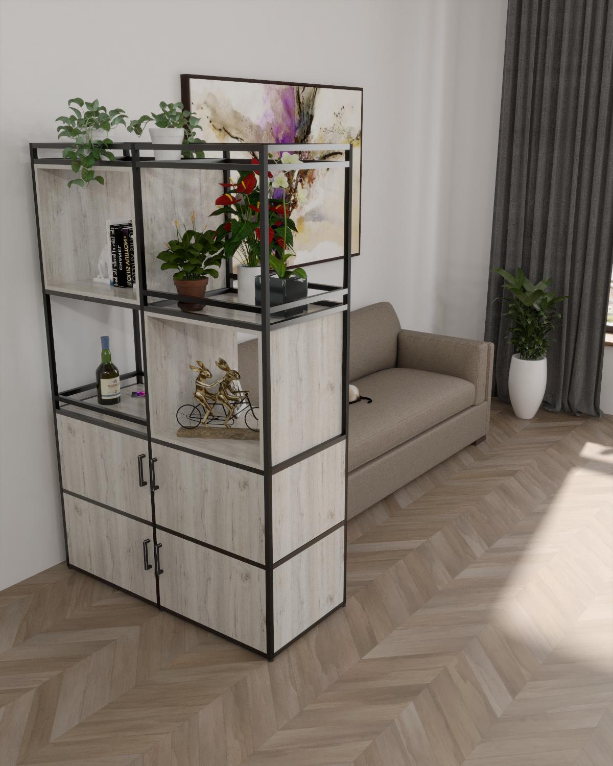 Стеллаж двухсторонний EcoLoft Бристон DSP-1437-2 в стиле лофт Дуб Кортона (33497961) Стеллаж двухсторонний EcoLoft Бристон DSP-1437-2 в стиле лофт Дуб Кортона (33497961)