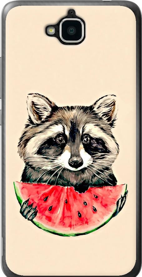 Чохол на Huawei Enjoy 5 Єнотик з кавуном (4605u-475-42517) Чохол на Huawei Enjoy 5 Єнотик з кавуном (4605u-475-42517)