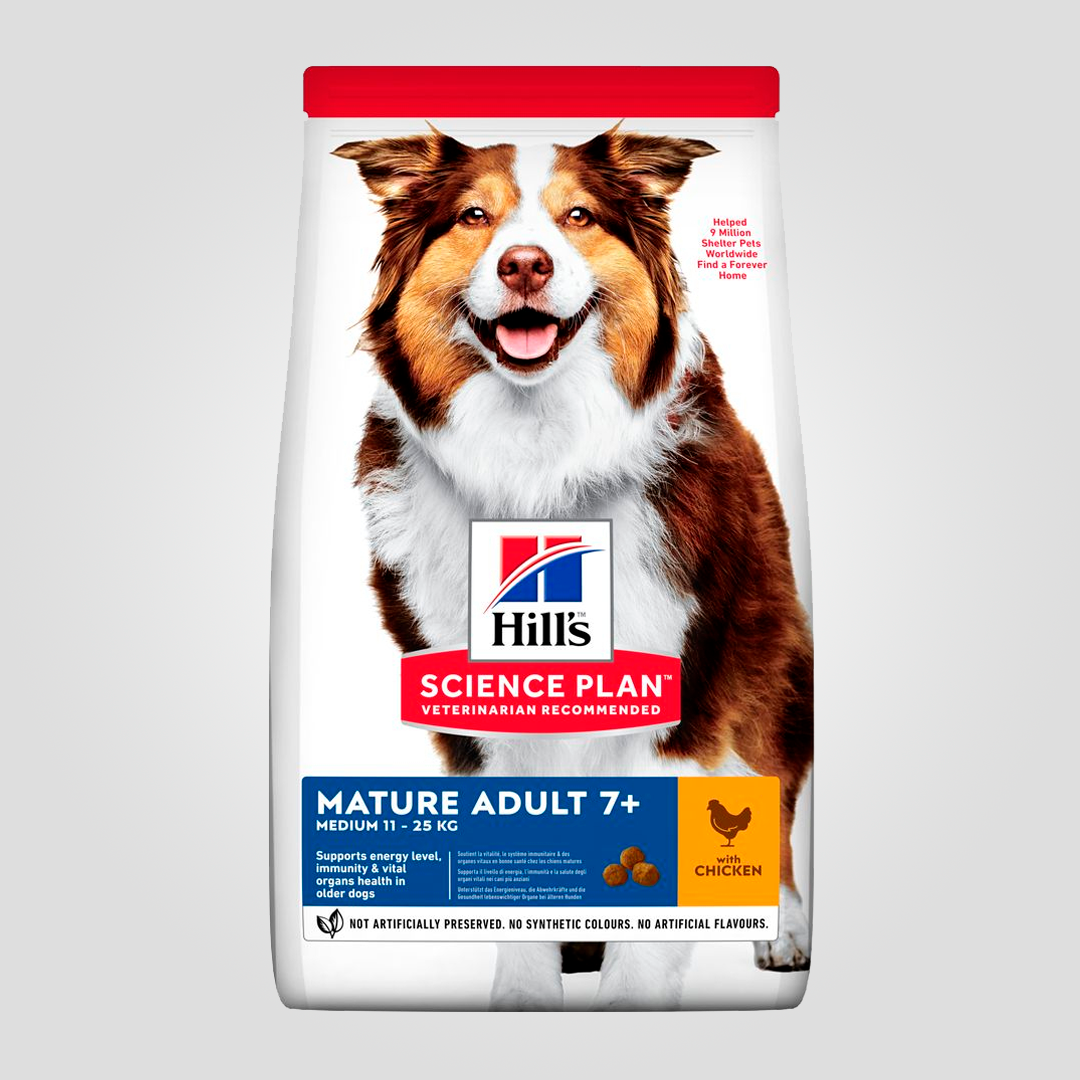 Корм сухой Hill's Science Plan Mature 7+ Medium Breed для собак средних пород старше 7 лет с курицей 14 кг (2218423888)