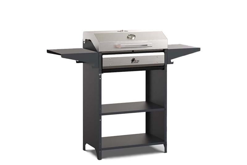 Мангал Smoke House BBQ High Tech 600 1330х400х900 мм на 9 шампурів з кришкою BBQ з термометром (27860552)