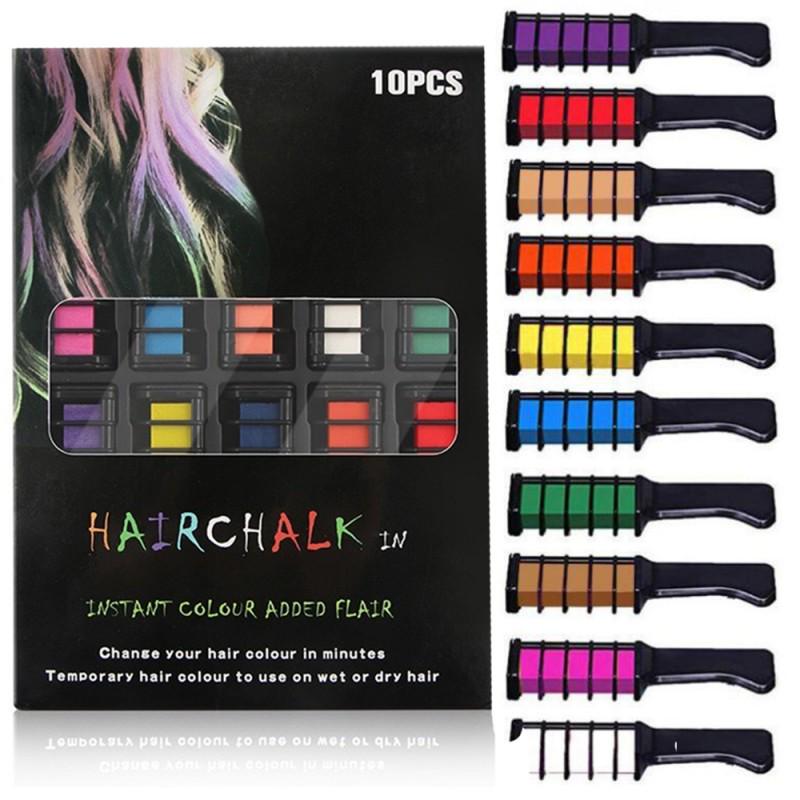 Набор мела для волос Hair chalk 10 шт. Разноцветный (7205)