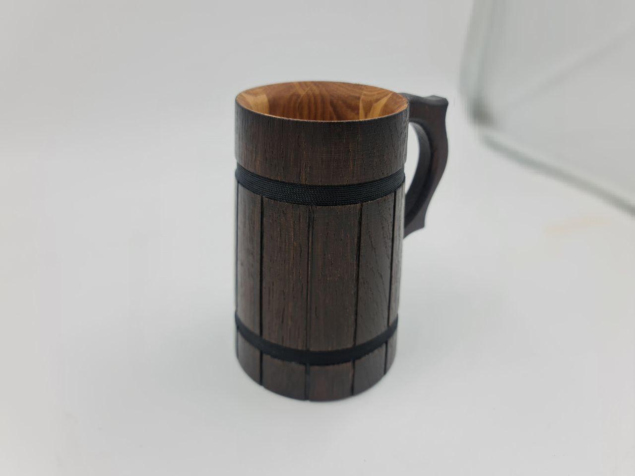 Бокал для пива з дерева 0,5 л Коричневий (28409995) - фото 3 Бокал для пива з дерева 0,5 л Коричневий (28409995) - фото 3