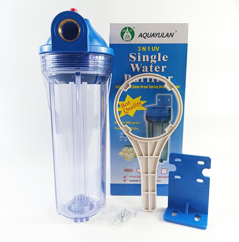 Колба для холодной воды Aquakut 2Р 10" 3/4" ключ и крепеж (104-035)