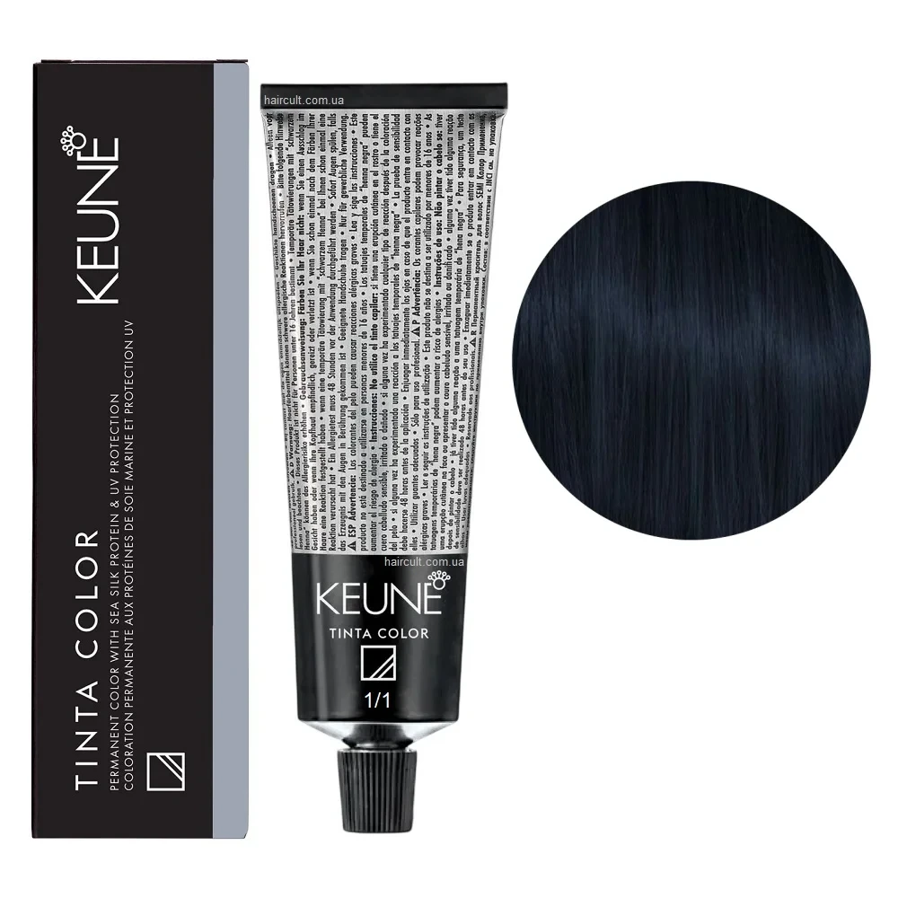Краска для волос стойкая Keune Tinta Color 1.1 Blue Black 60 мл