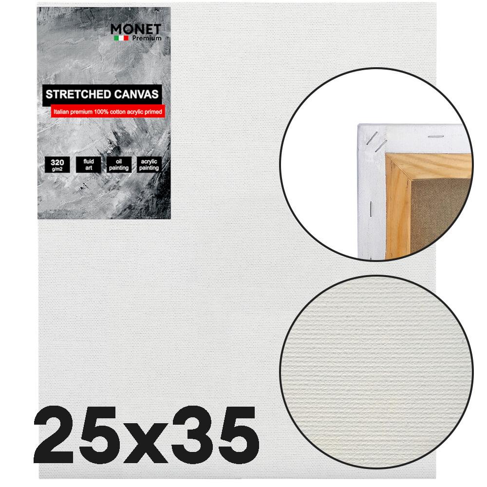 Полотно на підрамнику Monet середнє зерно/італійська бавовна 320 г/м2 25х35 см (MP2535) - фото 2 Полотно на підрамнику Monet середнє зерно/італійська бавовна 320 г/м2 25х35 см (MP2535) - фото 2