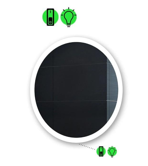 Зеркало с LED подсветкой Amor с механическим включателем 70x70 см (Amor45)