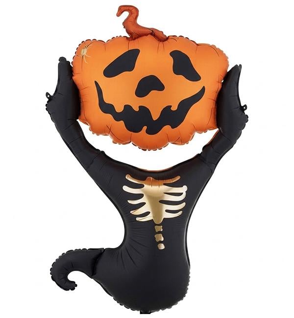 Воздушный шар Призрак с тыквой PartyDeco 60х100 см