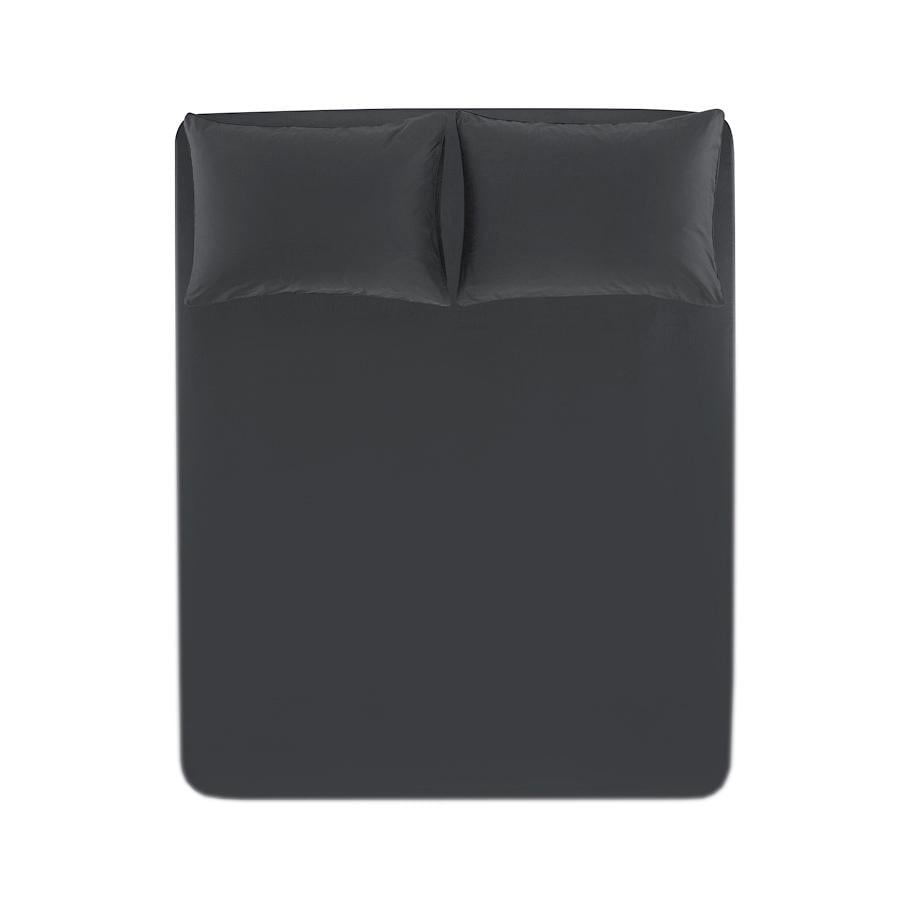 Простынь на резинке с наволочками Penelope Lia 200x200+50x70 см 2 шт. Антрацит (svt-2000022327022)