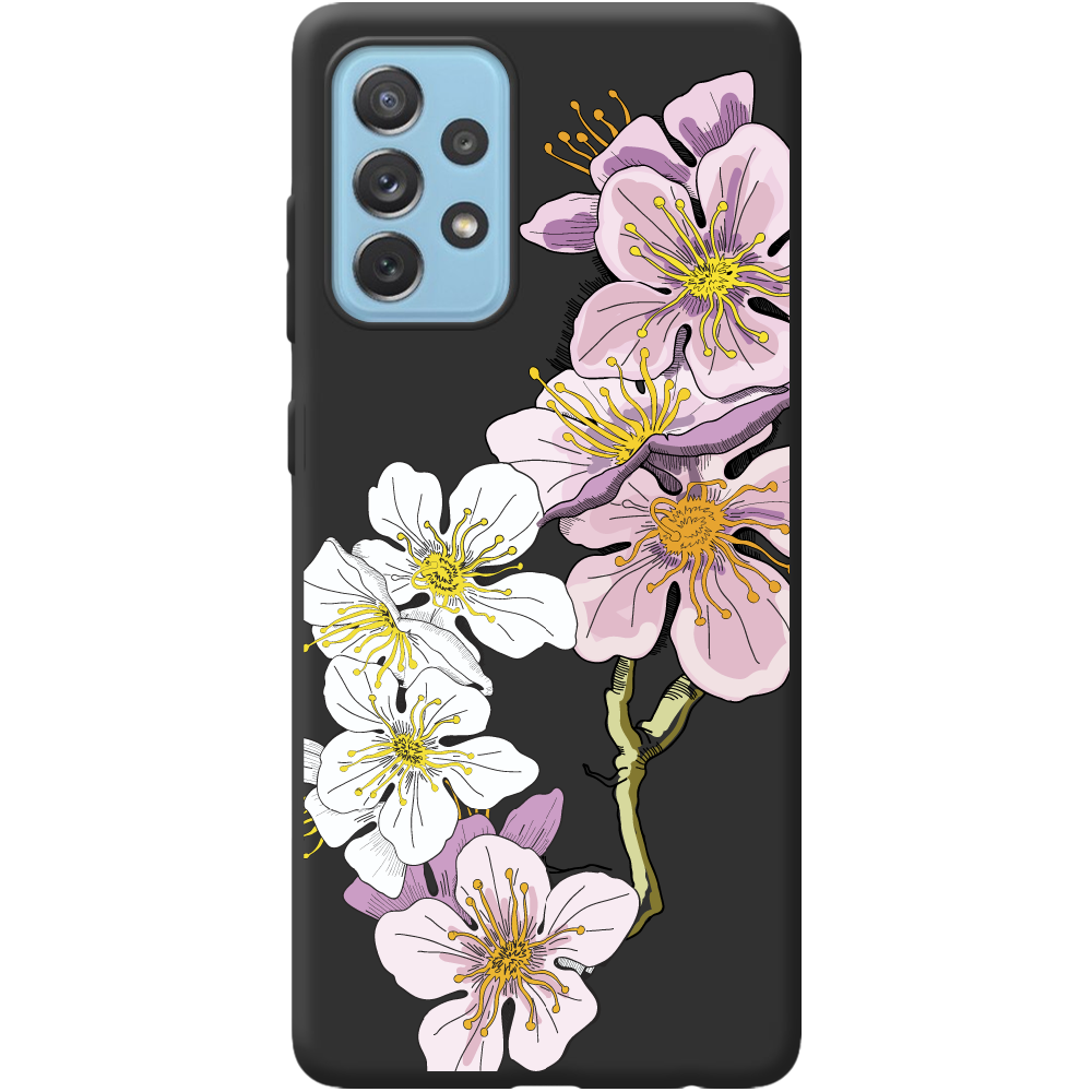 Чохол BoxFace Samsung A725 Galaxy A72 Cherry Blossom Чорний силікон (42070-cc4-42100)