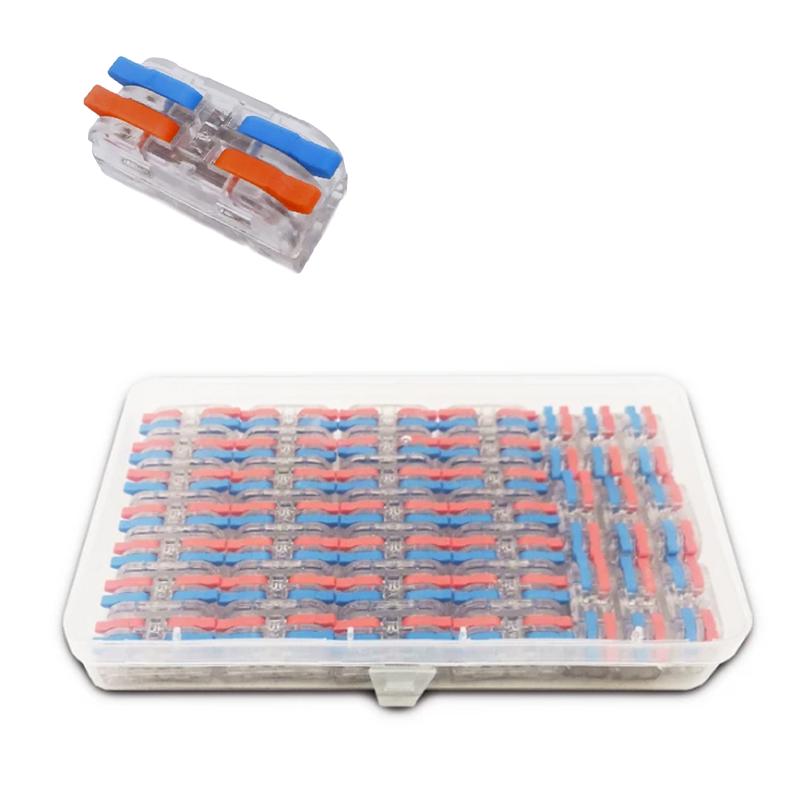 Набор клемм Tactix 0,08-4 мм2 32А 2х1-2х1 проходная одинарная 30х13х13,5 мм 37 шт. Разноцветный (CT2-2MT-37box)