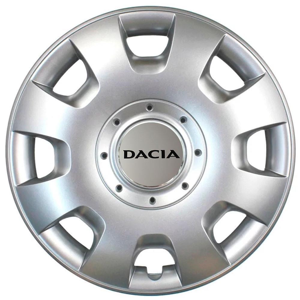 Колпаки SJS 304 с логотипом Dacia R15 4 шт. Серебряный (2654557604)