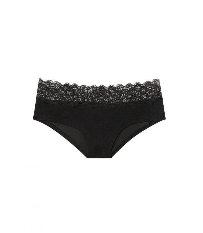 Трусики хлопковые Victoria's Secret The Lacie High Leg Hiphugger Panty Black M Черный (24484043)