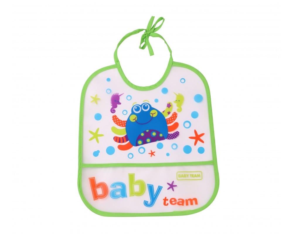 Нагрудник Baby team влагонепроницаемый от 6 месяцев