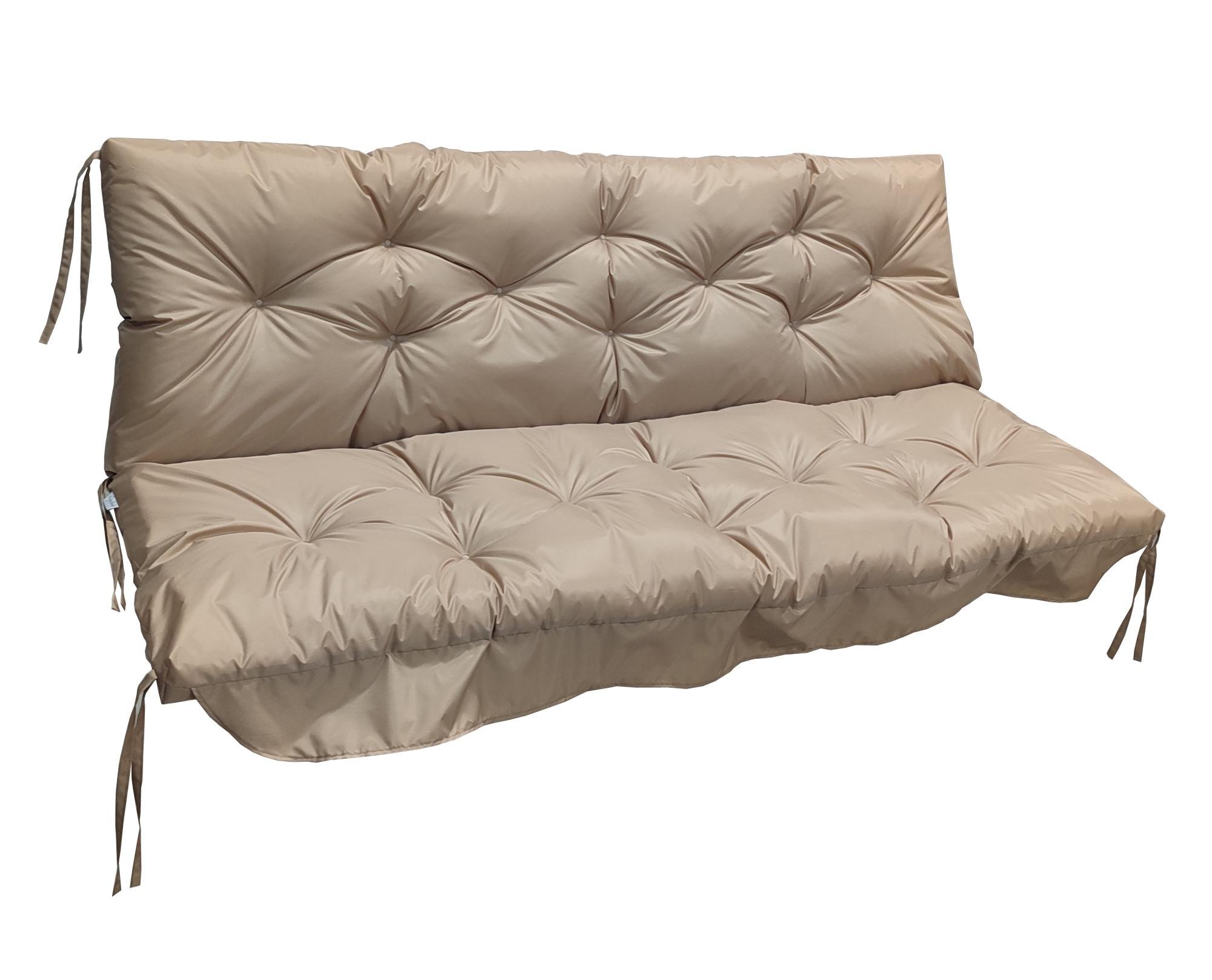 Матрац для гойдалок водовідштовхувальний eGarden LOFT стьобаний 150x110x8 см Бежевий (5772) - фото 2 Матрац для гойдалок водовідштовхувальний eGarden LOFT стьобаний 150x110x8 см Бежевий (5772) - фото 2