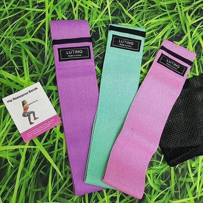 Набор тканевых резинок для фитнеса Hip Resistance Band DL161 3 шт. - фото 3