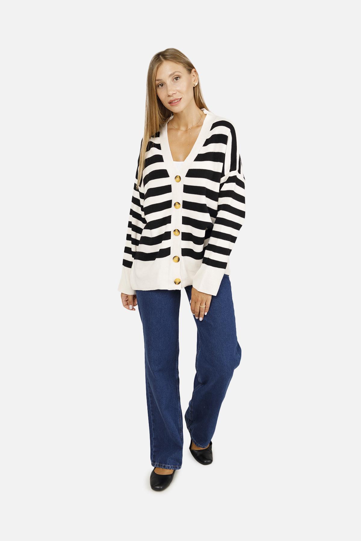 Кардиган женский р. 44 Молочный (SKT001018572) - фото 3 Кардиган женский р. 44 Молочный (SKT001018572) - фото 3