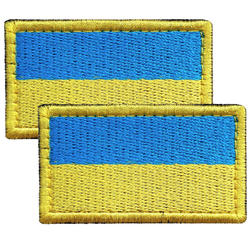 Набор шевронов на липучке Флаг Украины 3х5 см Украина 2 шт. (19550)