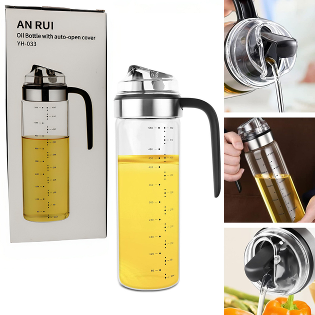 Бутылка-дозатор Edenberg FRU-119 для масла и уксуса с автоматическим открыванием 550 мл (119) - фото 4