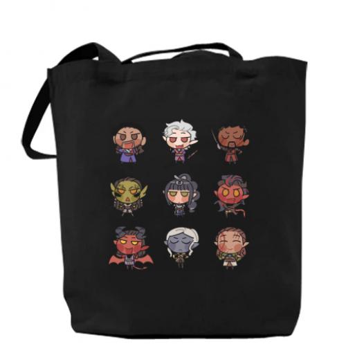 Шоппер Baldurs Gate Squad 37x41 см Черный (15585719-2-192043)