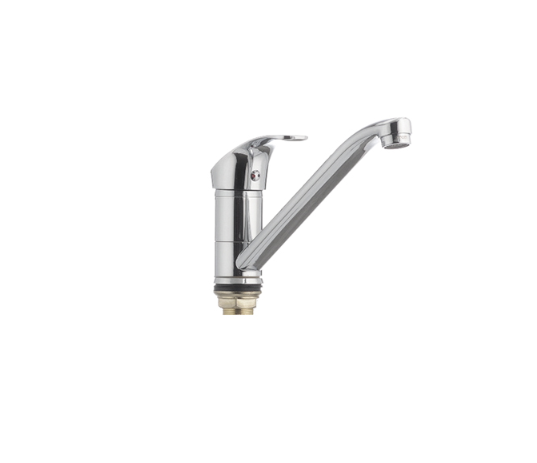 Смеситель для мойки Cron RIVA-555 на кухню с коротким изливом однорычажный цинковый сплав Хром (b-CR0058) - фото 3 Смеситель для мойки Cron RIVA-555 на кухню с коротким изливом однорычажный цинковый сплав Хром (b-CR0058) - фото 3