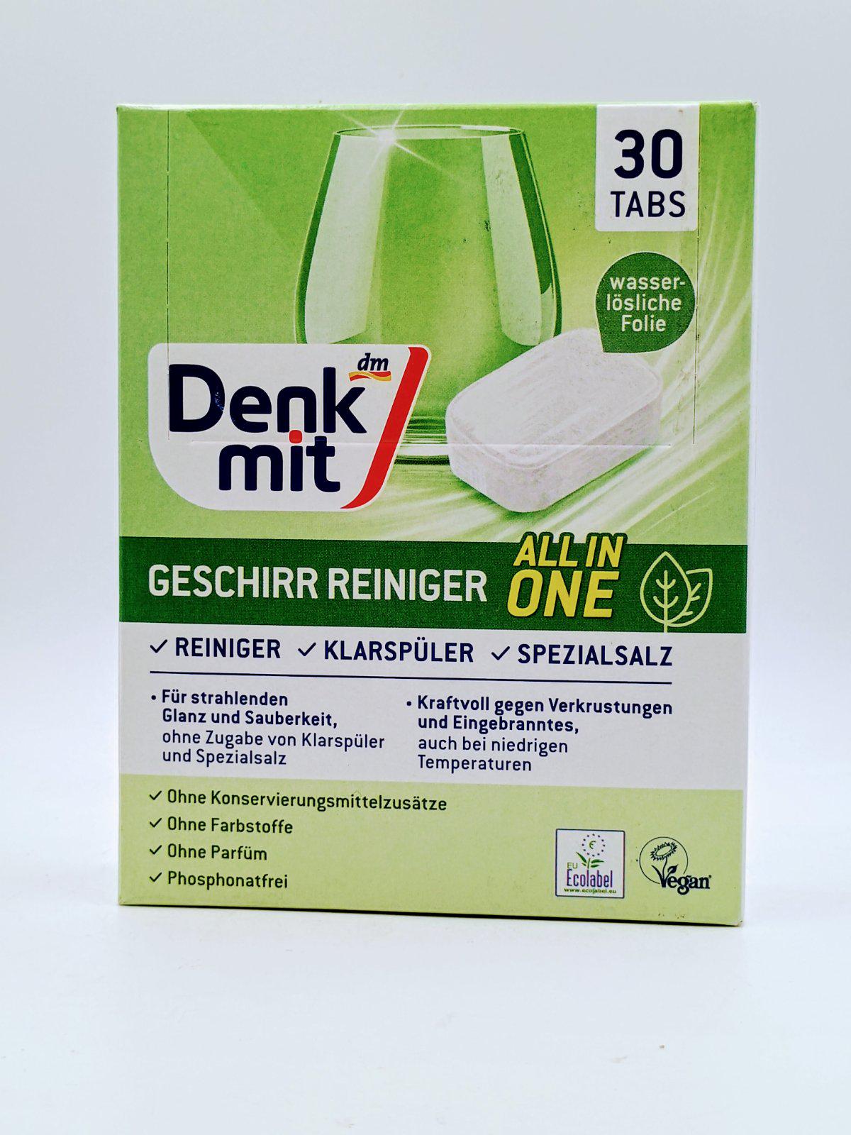 Таблетки для посудомойных машин Denk Mit Nature 30 шт. (1387399814)