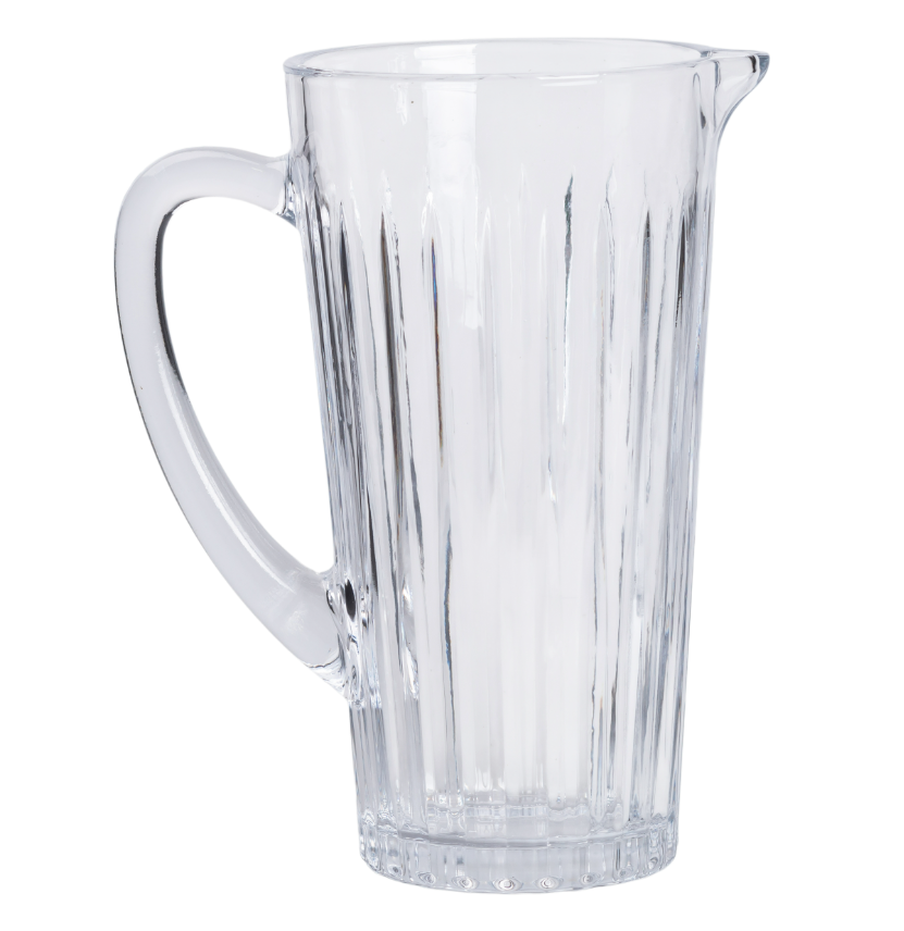 Набор из толстого стекла кувшин и стаканов 6 шт. Прозрачный - фото 2