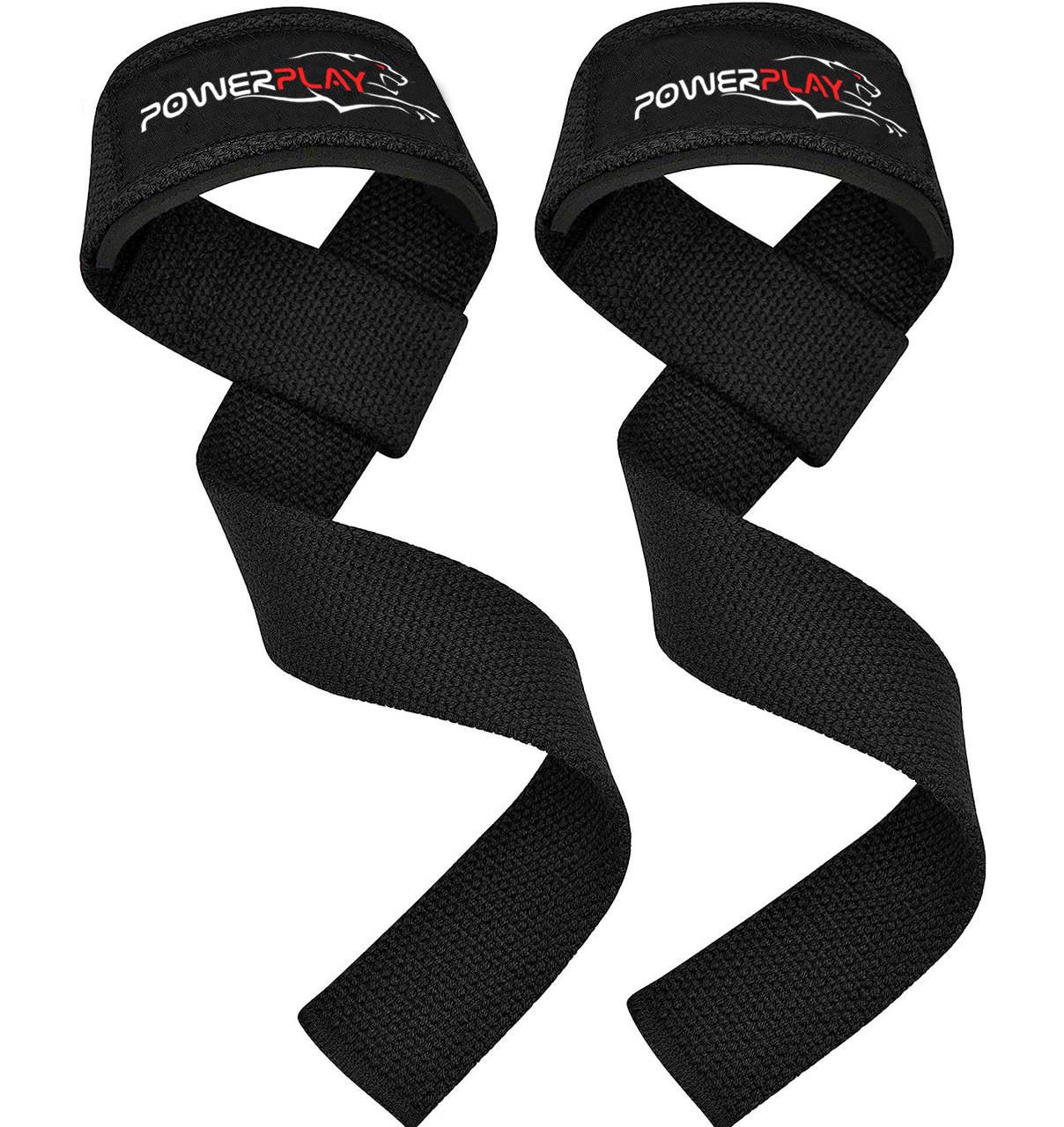 Лямки для тяги PowerPlay 7065 Classic Lifting Gym Straps Черный (21398890) - фото 1