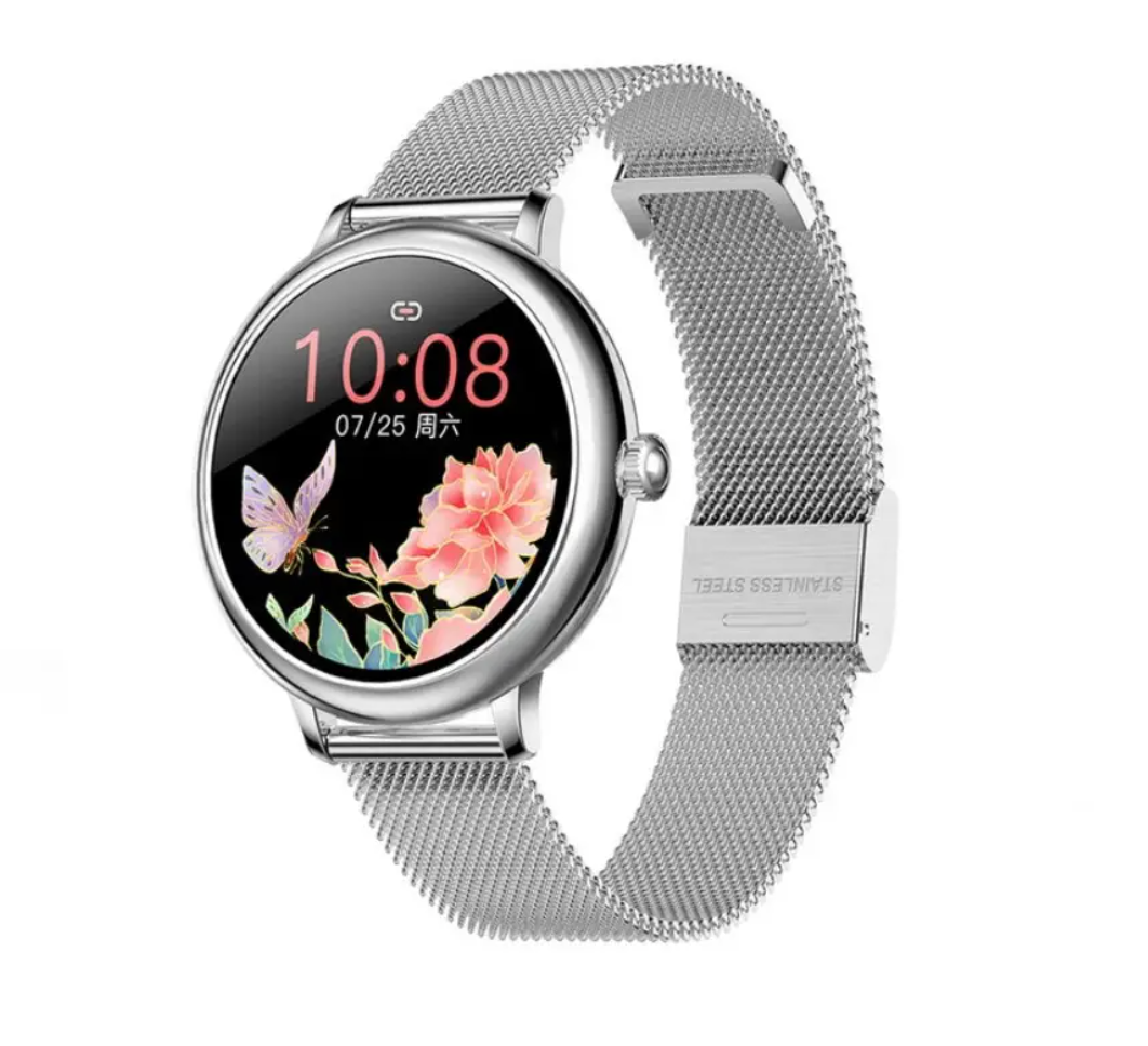 Умные часы Lemfo CF80 Metal с измерением давления и пульсомером Серебристый