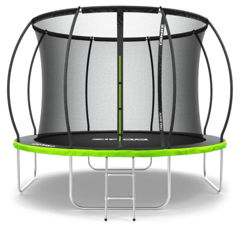 Батут с внутренней сеткой Zipro Jump Pro Premium 10 футов 312 см Черно-зеленый (5907783039447)