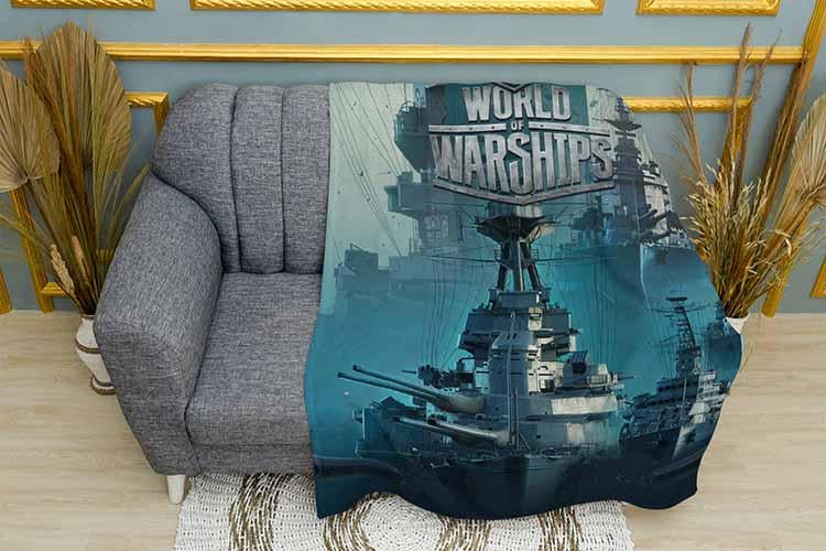 Плед Big ships War of warships плюш двухслойный 150х210 см
