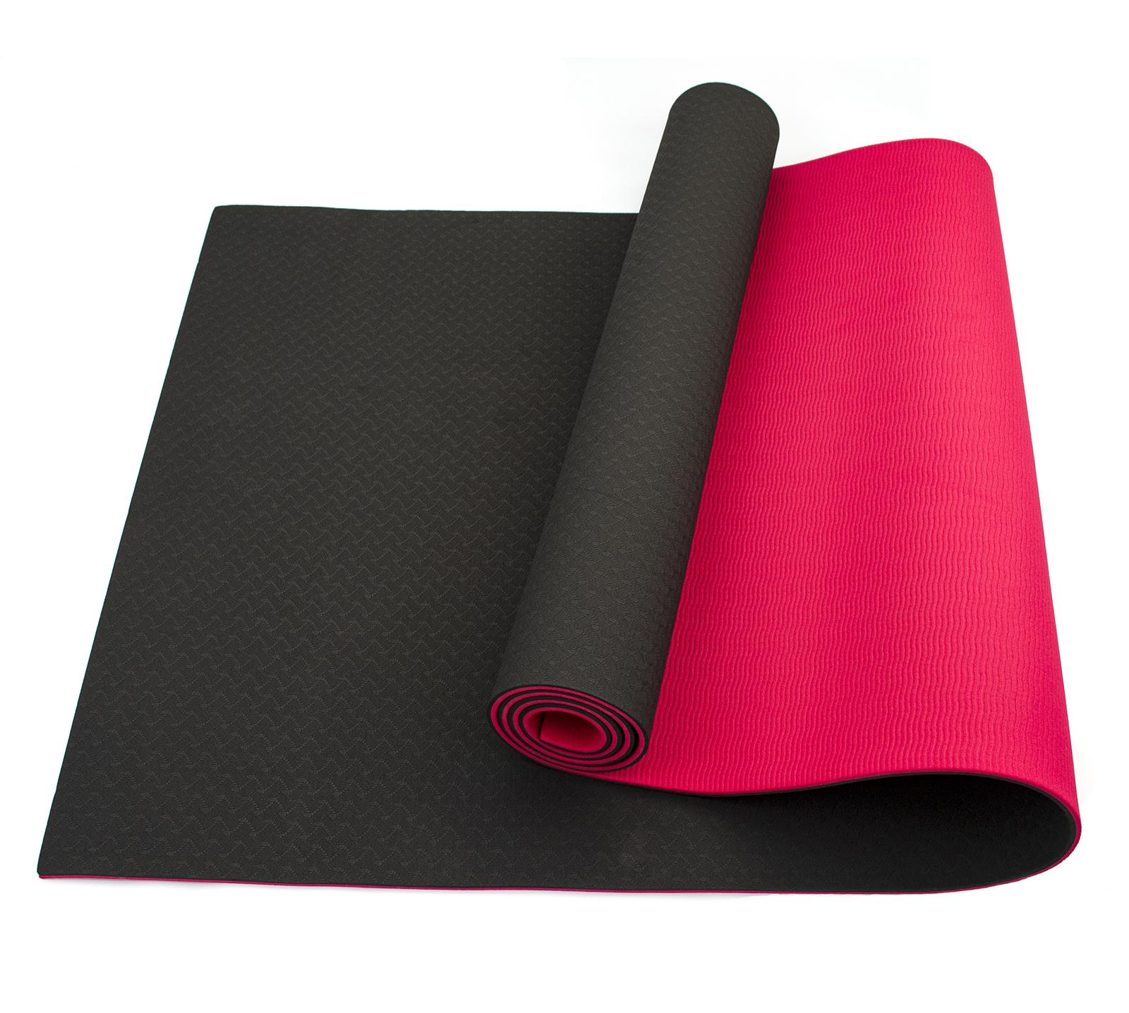 Килимок для йоги та фітнесу Sportcraft TPE 6 мм Black/Red (ES0018) Килимок для йоги та фітнесу Sportcraft TPE 6 мм Black/Red (ES0018)