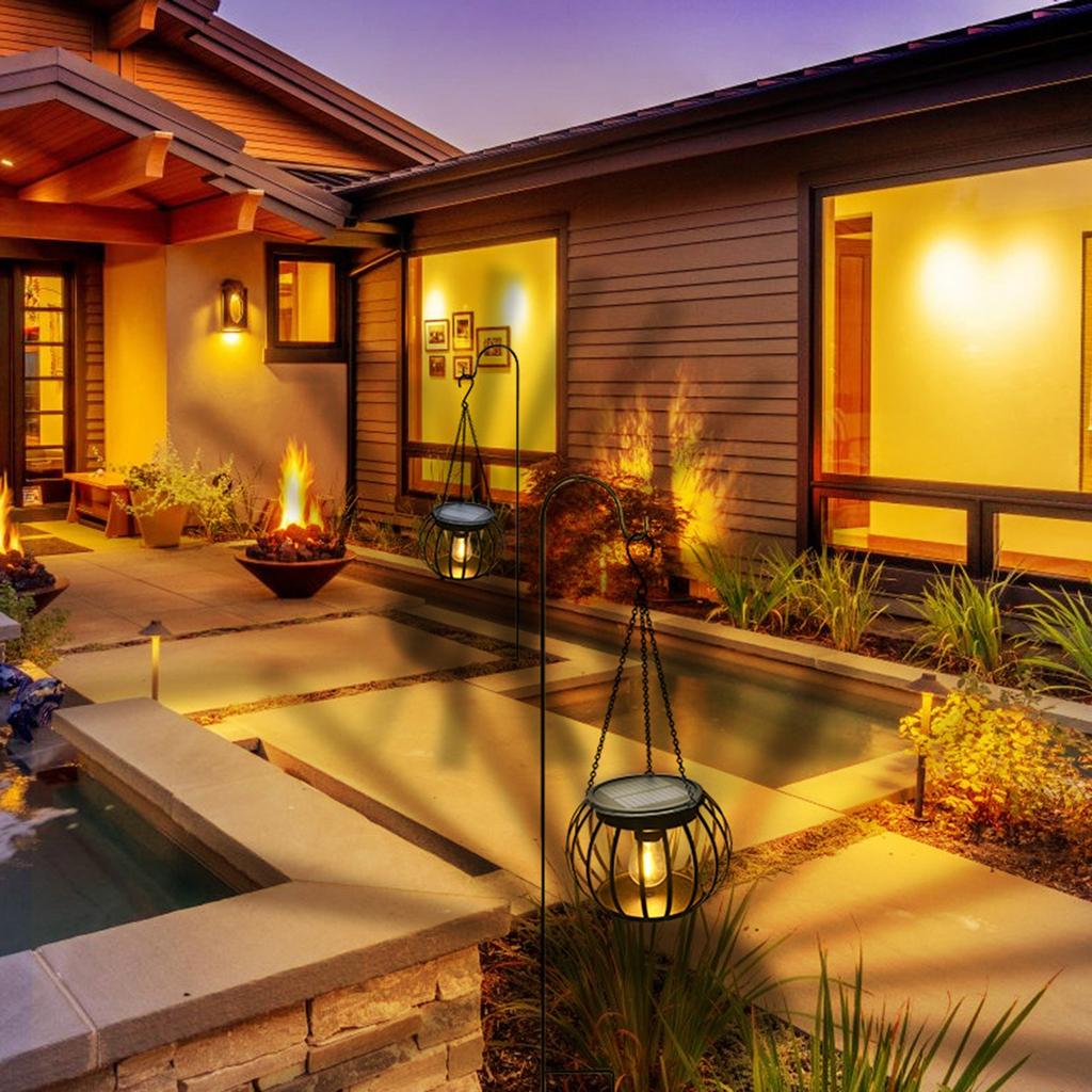 Фонарь-пуль садовая подвесная Тыква металлическая на солнечной батарее Теплая белая (1000-ZB-1020) - фото 8 Фонарь-пуль садовая подвесная Тыква металлическая на солнечной батарее Теплая белая (1000-ZB-1020) - фото 8