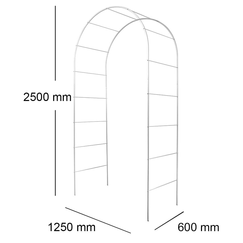 Опора для рослин арка садова 2500х1250х600 мм d 16 мм/d 8 мм (АС-D16/D8-2500*1250*600) - фото 2