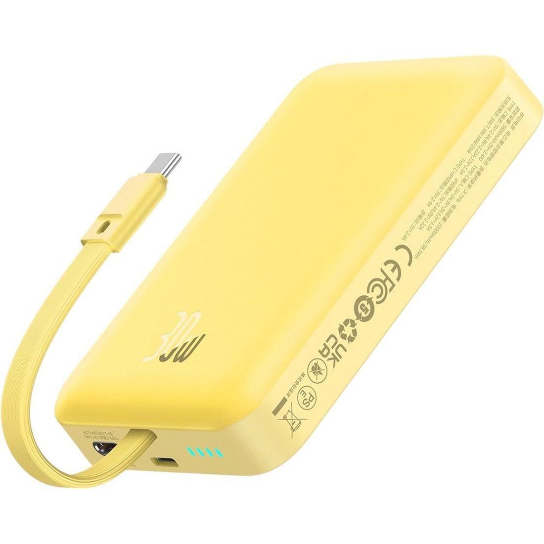 Портативная батарея BASEUS Magnetic Mini Type-C Edition P1002210BY23-00 10000mAh 30W Yellow Портативная батарея BASEUS Magnetic Mini Type-C Edition P1002210BY23-00 10000mAh 30W Yellow