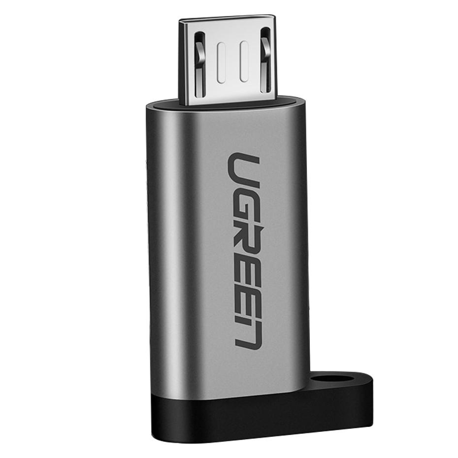 Переходник-адаптер USB Type-C к microUSB Ugreen US282 Серый