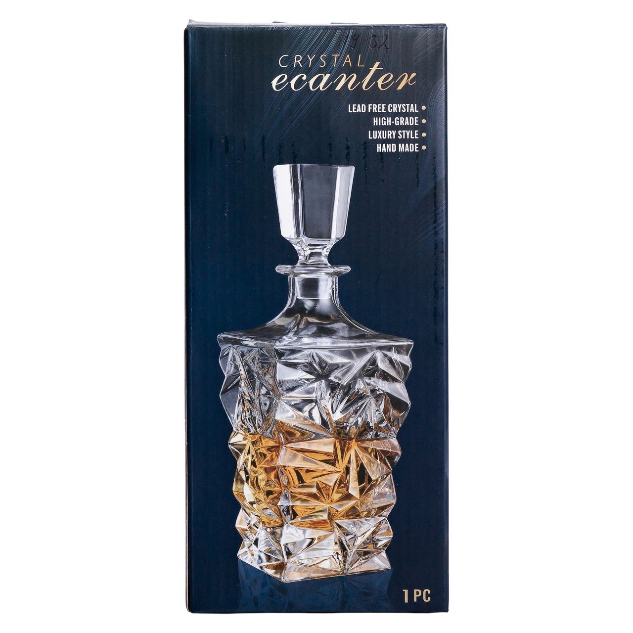 Декантер для виски стеклянный с пробкой HP-19-32 1 л 11х11х28 см (A-034195) - фото 6