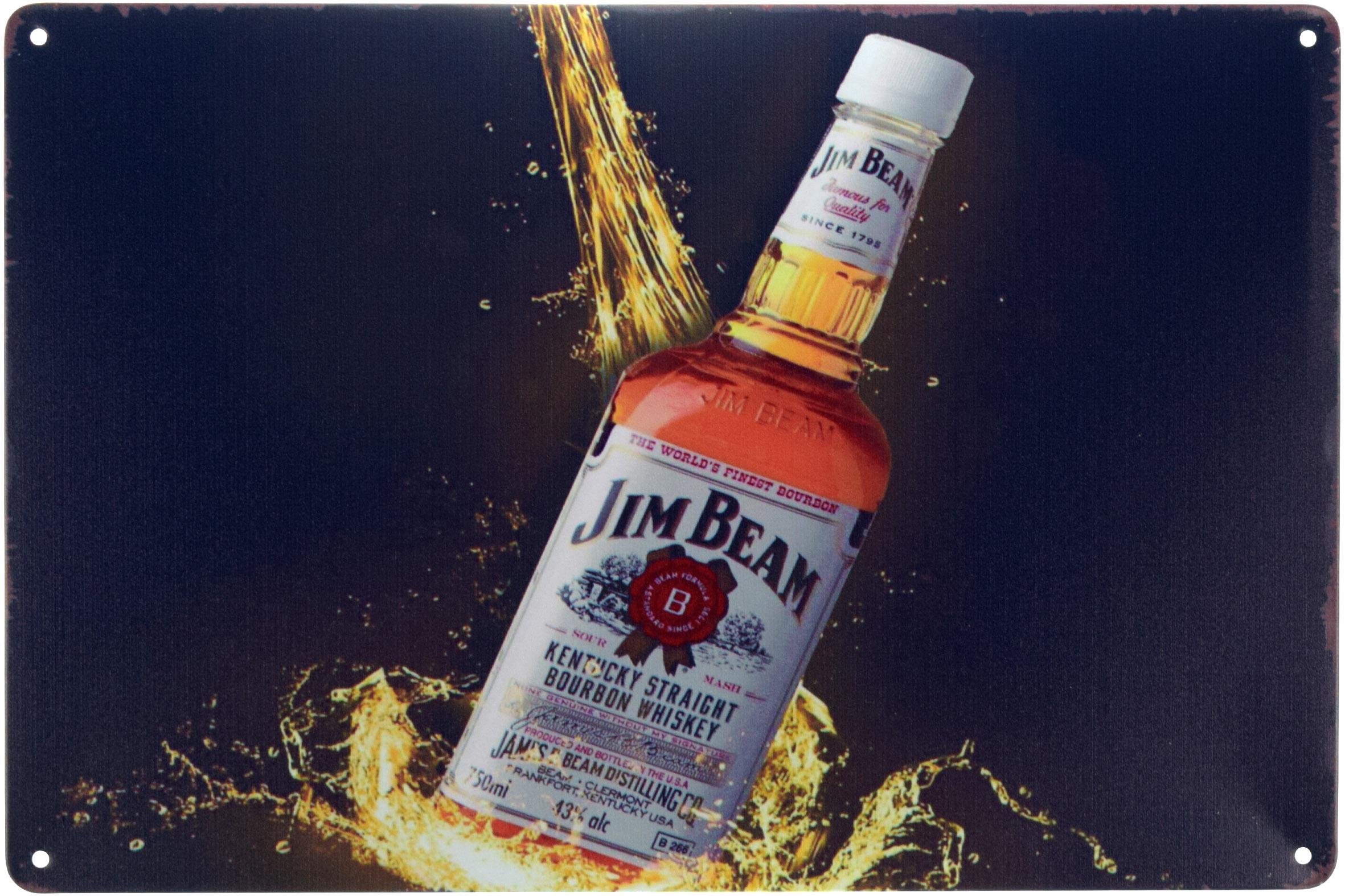 Табличка металева Jim Beam White Label 20x30 см