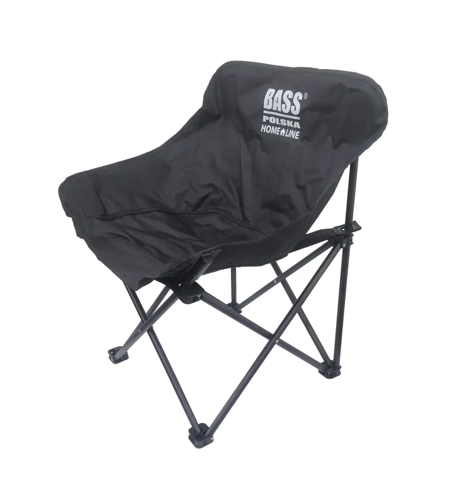 Крісло туристичне складане Bass Polska BH 30033 з бічною кишенею Чорний (BH 30033) Крісло туристичне складане Bass Polska BH 30033 з бічною кишенею Чорний (BH 30033)