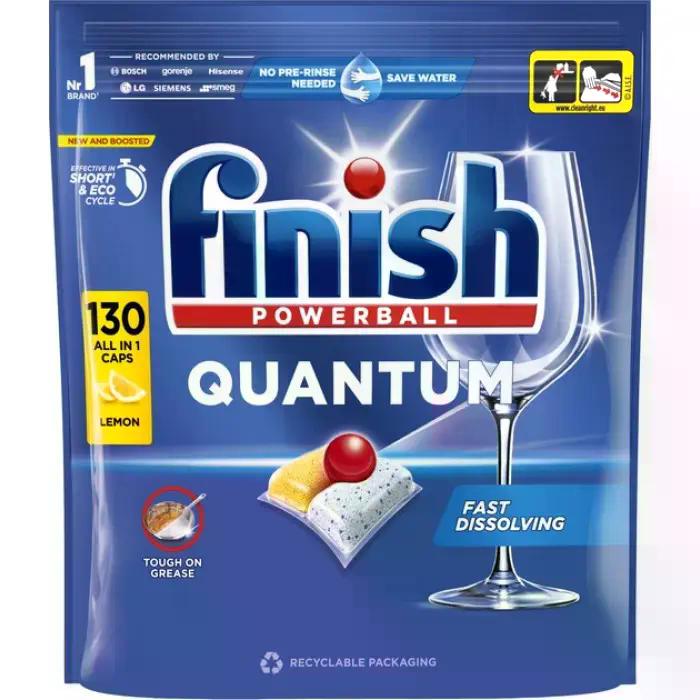 Таблетки для посудомоечных машин Finish Quantum All in 1 Lemon 130 шт. (018475) Таблетки для посудомоечных машин Finish Quantum All in 1 Lemon 130 шт. (018475)
