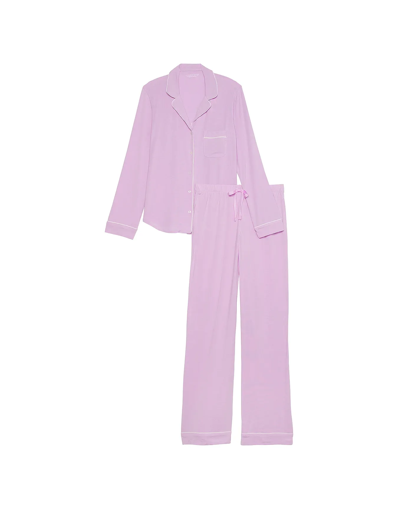 Піжама жіноча Victoria's Secret Modal Long Pajama Set модалова L Фіолетовий (22415222) - фото 3