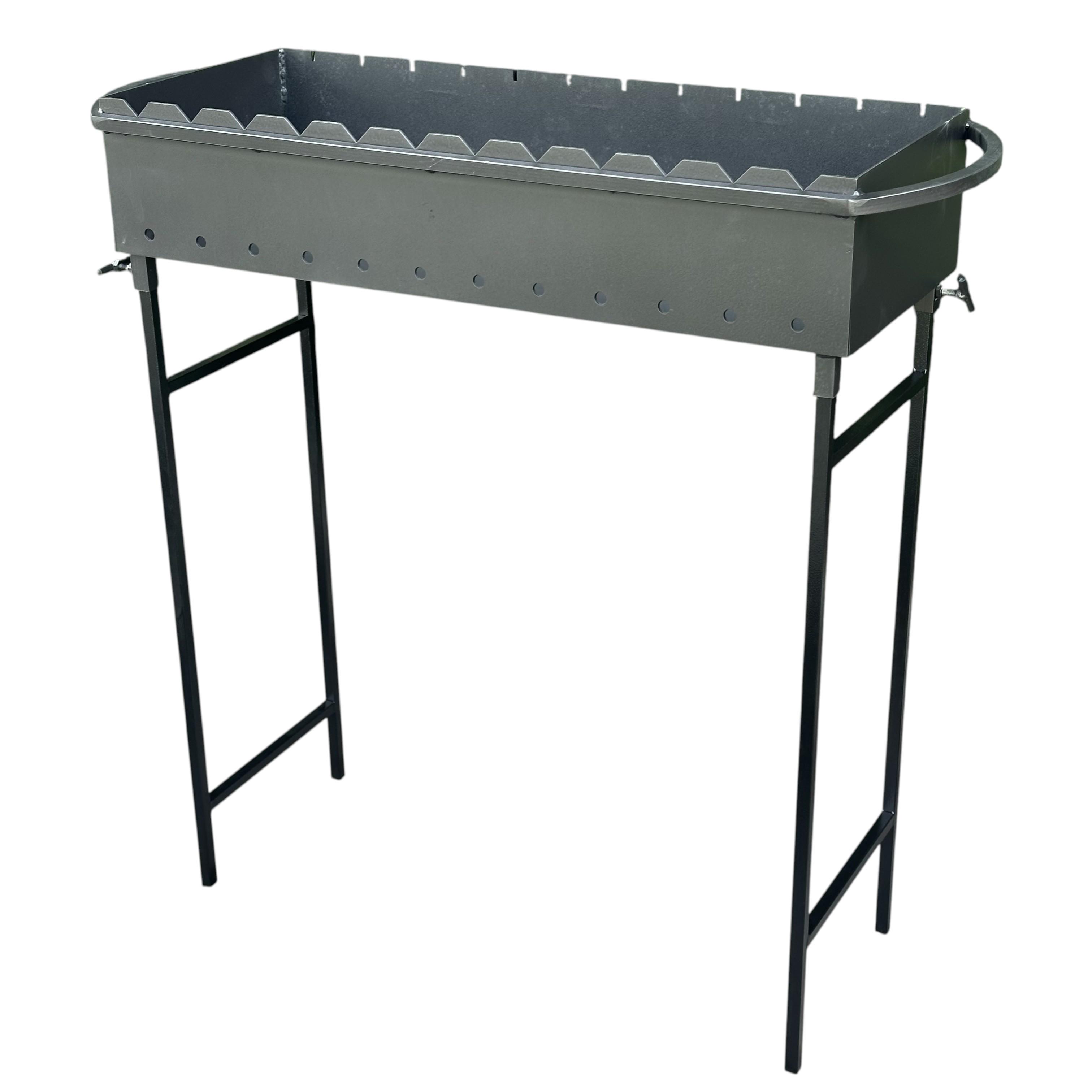 Мангал сборный Mzavod Гектор стальной со съемными ножками на 12 шампуров 4 мм Черный (136-17-1020810100003)