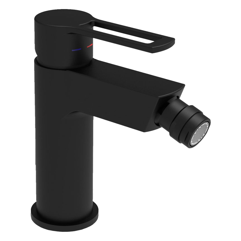 Смеситель для биде Paffoni Ringo с донным клапаном Черный матовый (RIN135NO)