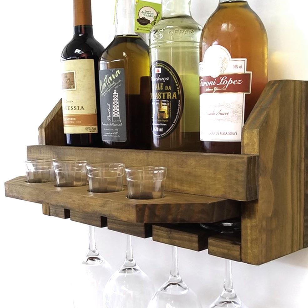 Полка для вина настенная из дерева Тесикага Мускат (ПНК-013507)