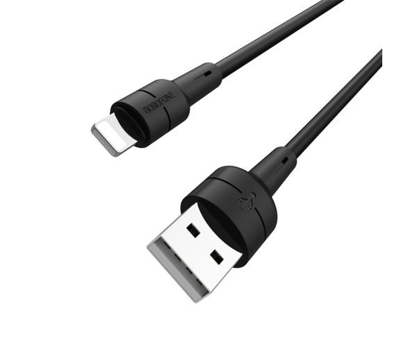 Кабель Data Borofone BX30 USB-lightning 2,4A 1 м Черный (06BX30LB)