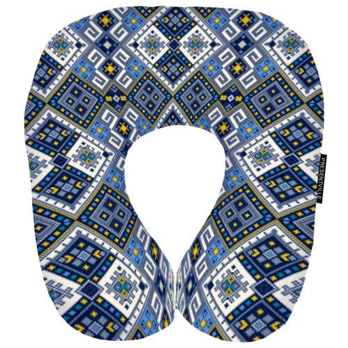 Дорожная подушка Ukrainian ornament 32x30 см (DOP_UKR014)